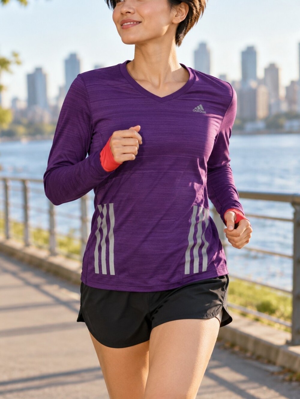 adidas Supernova ClimaCool Purple Long Sleeve Running Performance Top Size M